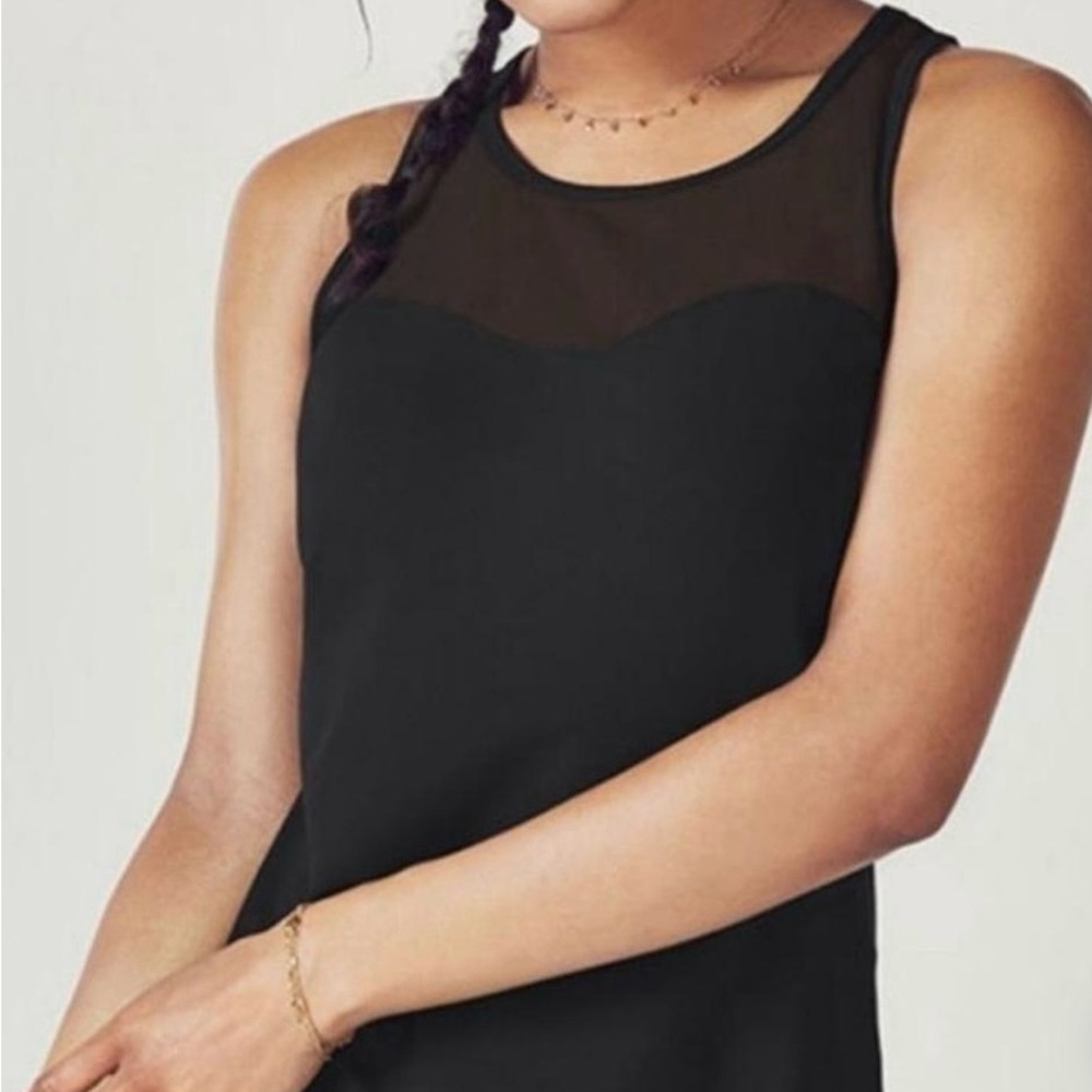 Fabletics Black Sleeveless Mesh Top